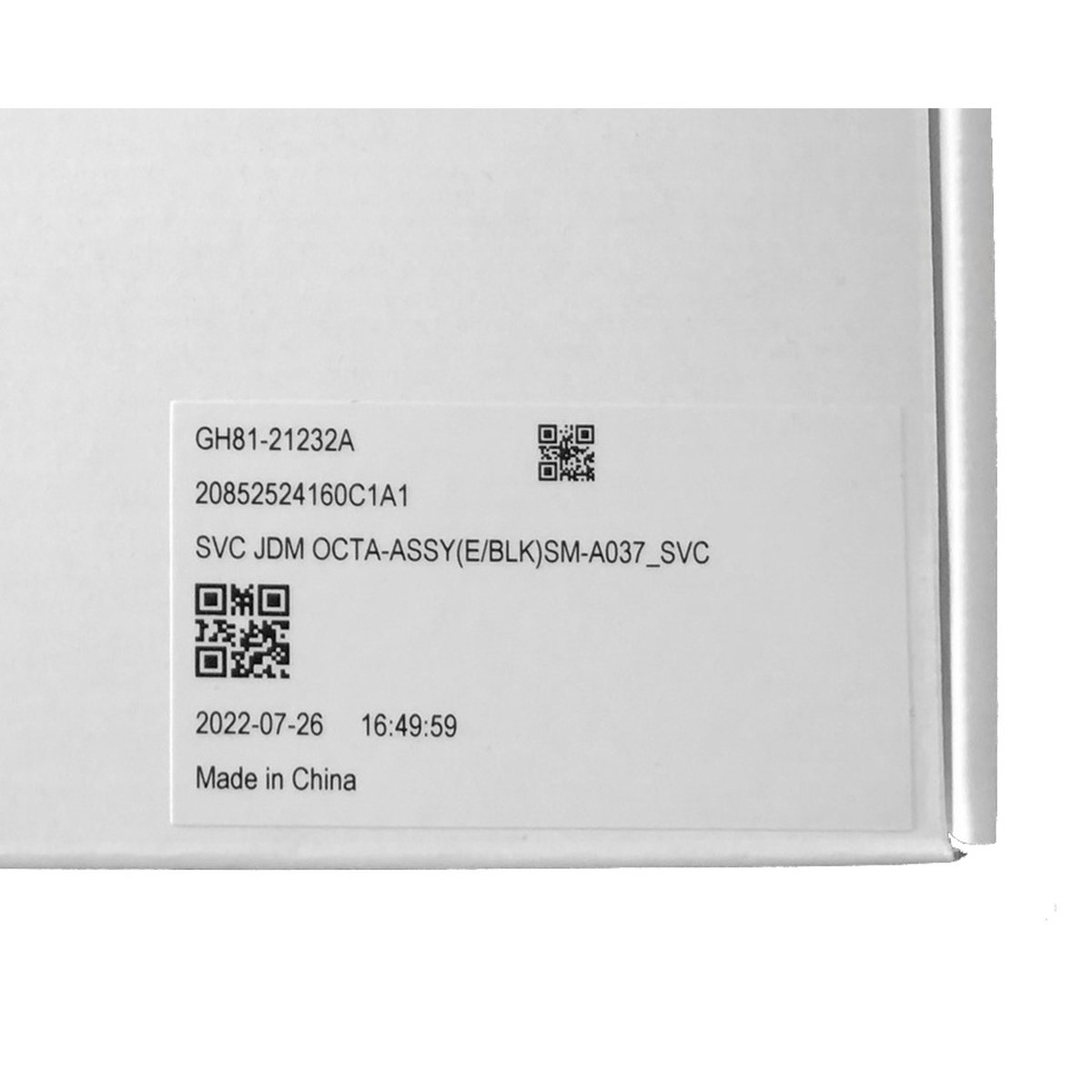 DISPLAY LCD ORIGINALE SERVICE SAMSUNG A03S A037F BLACK NON-EU GH81-21232A